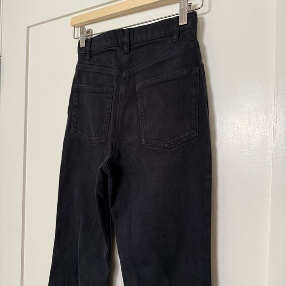 Wilfred Free Aritzia Flared Jeans Womens Sz 2 Black High Rise Denim Trendy - Picture 5 of 14